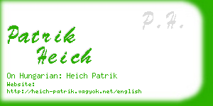patrik heich business card